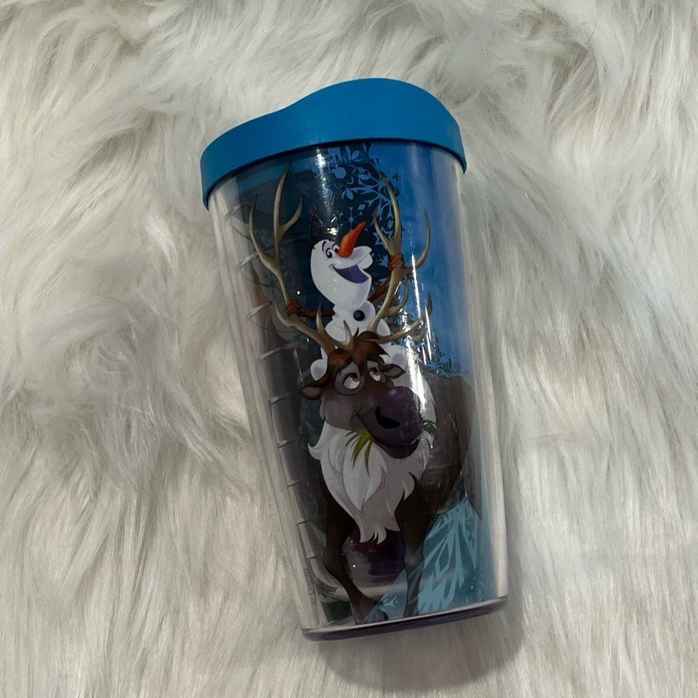 Tervis 16oz Tumbler Frozen Olaf Sven Elsa Anna & Kristoff Wrap With Blue Lid